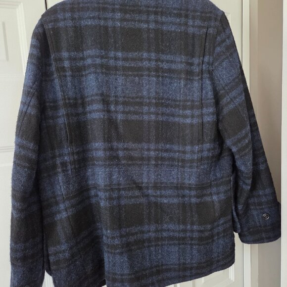 Blue and Black Checkered Wool Barn Field Jacket - JCrew - Size Med - Picture 2 of 14
